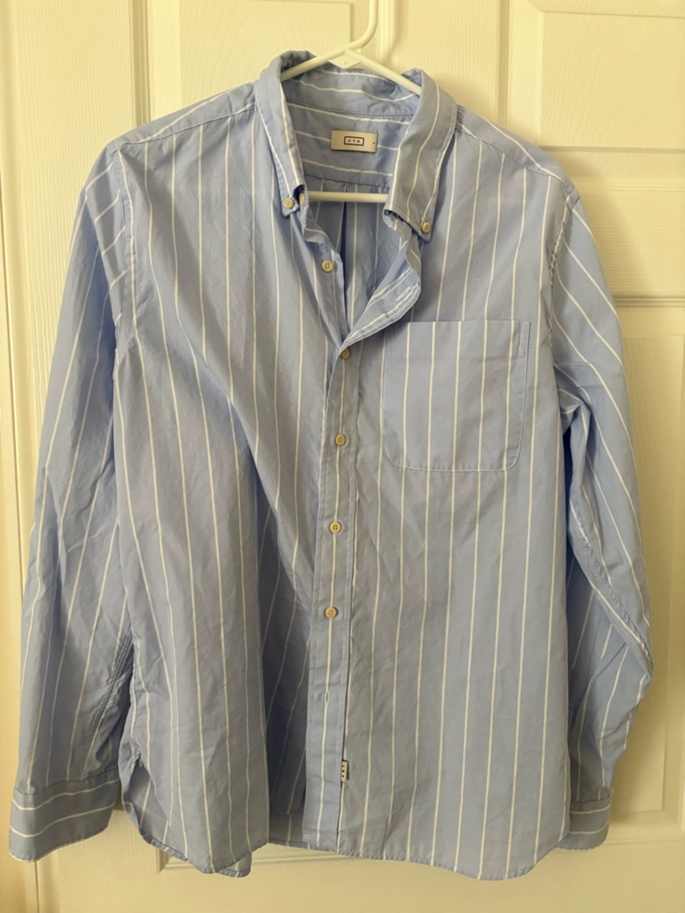 AYR The Everyday Slim Fit, blue w/white stripe, new condition, size L